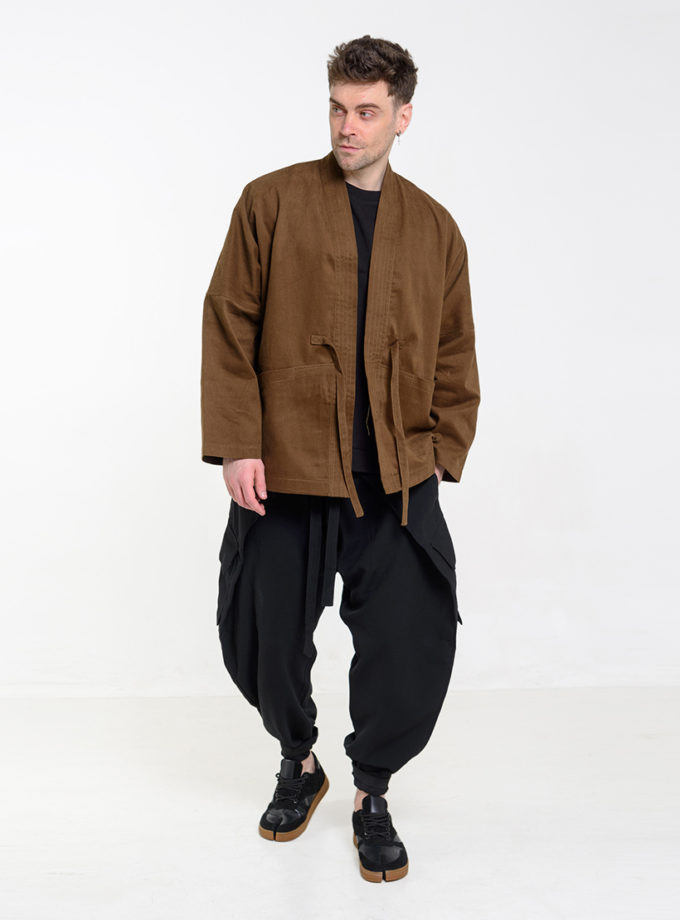 Кімоно Loose коричневе ASSIMETRIA (ASSMTR_KM7703)