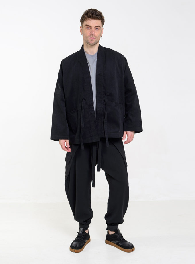 Кімоно Loose чорне ASSIMETRIA (ASSMTR_KM7702)