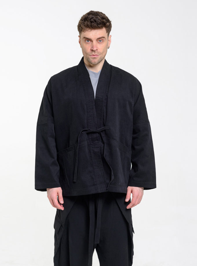 Кімоно Loose чорне ASSIMETRIA (ASSMTR_KM7702)