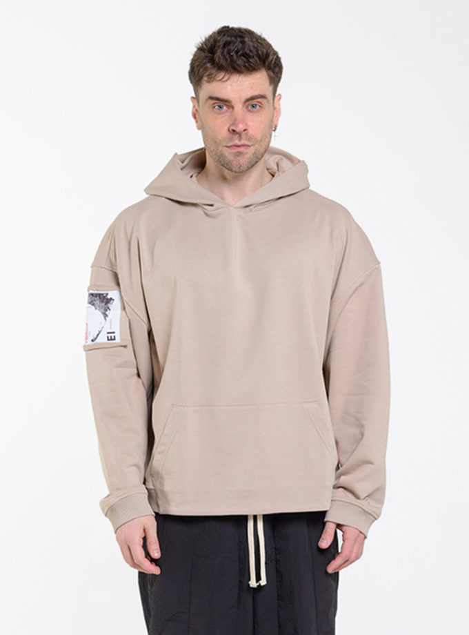 Худі з кишенею бежевий ASSIMETRIA (ASSMTR_HP7712)