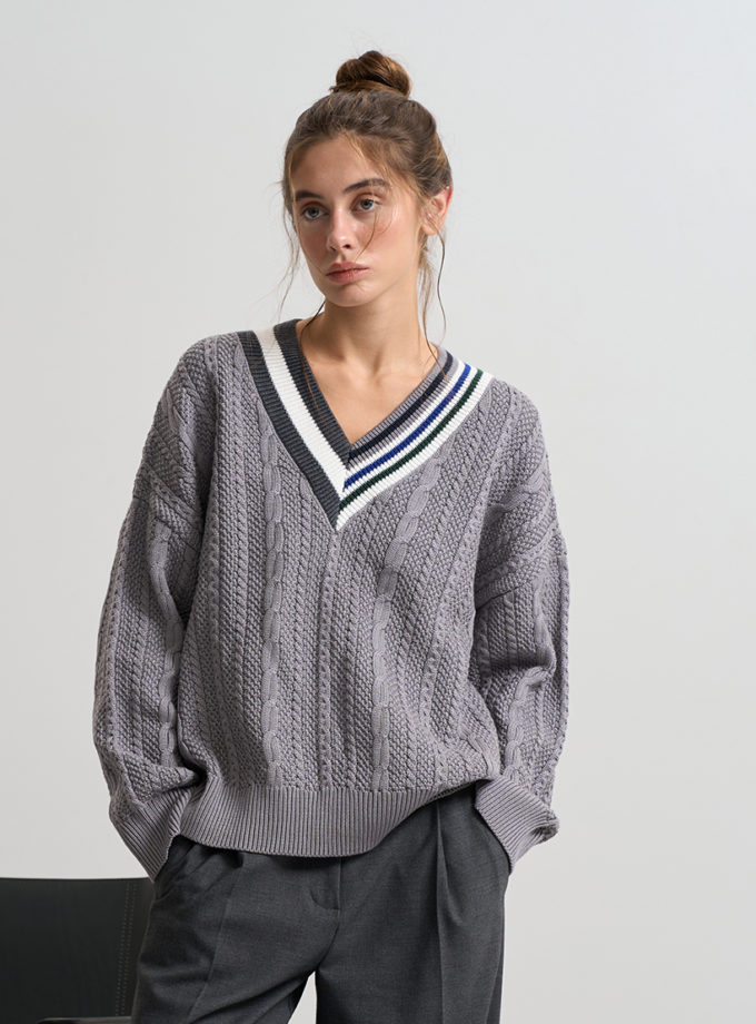 Светр Border chiseled stone SAVOUR (SVR_JR-1275_gr)