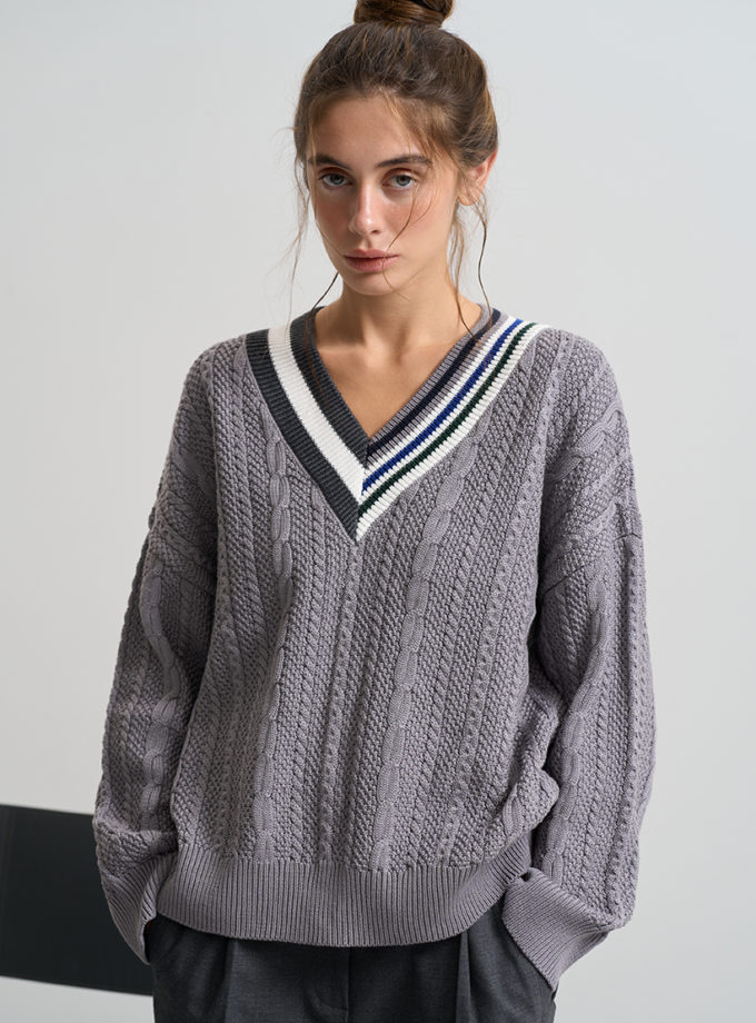 Светр Border chiseled stone SAVOUR (SVR_JR-1275_gr)