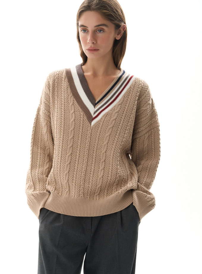 Светр Border warm sand SAVOUR (SVR_JR-1275_snd)