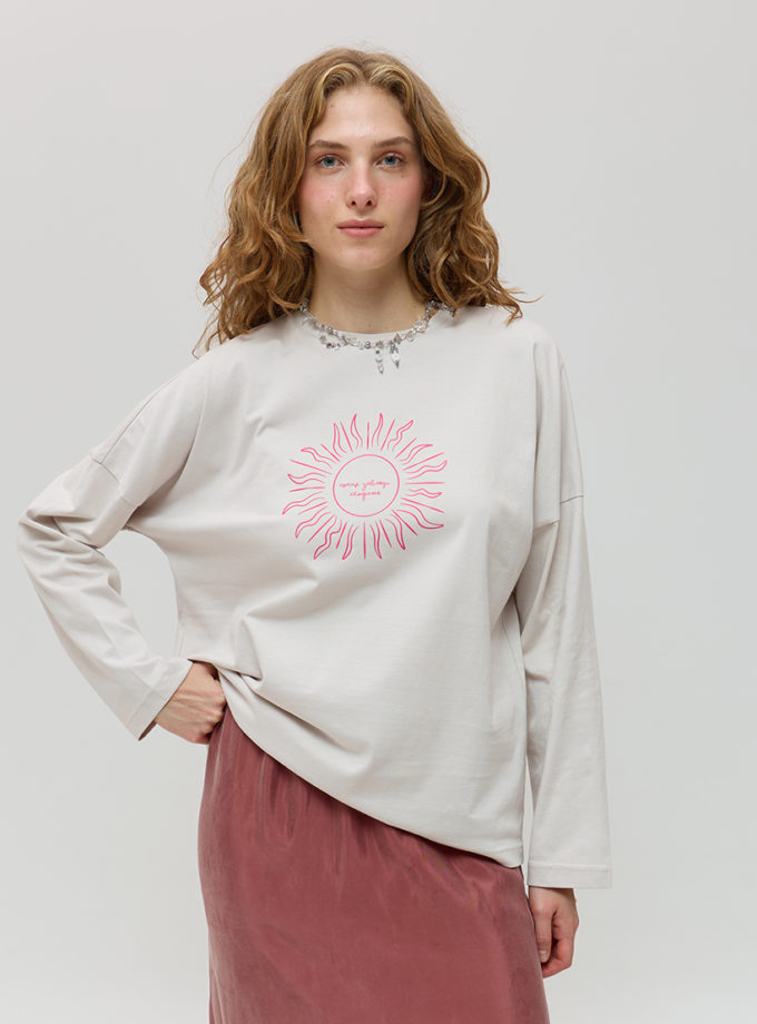 Бавовняний лонгслів ANNA YAKOVENKO (AY_4013)