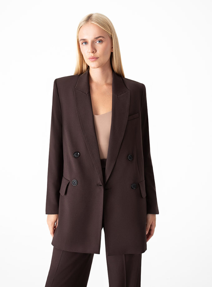 Oversize піджак шоколадний MAGNETIC (MGN_1810CH)