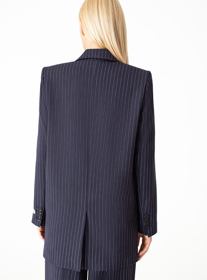 Oversize піджак в смужку синій MAGNETIC (MGN_1810BL)