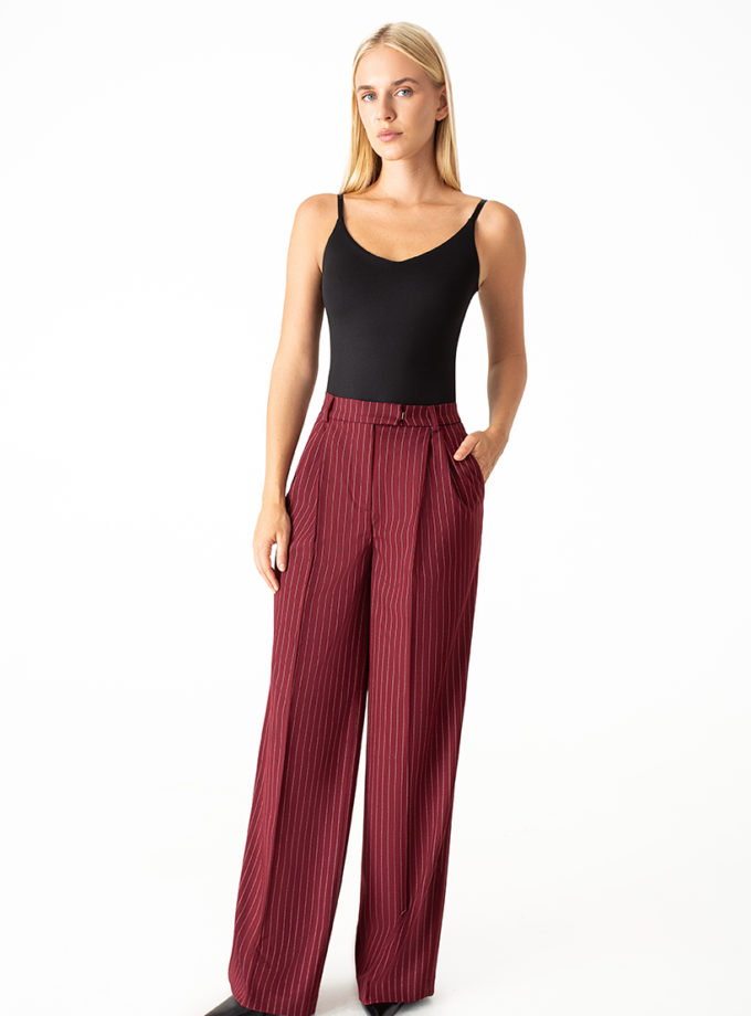 Штани в смужку бордові MAGNETIC (MGN_1773BD)