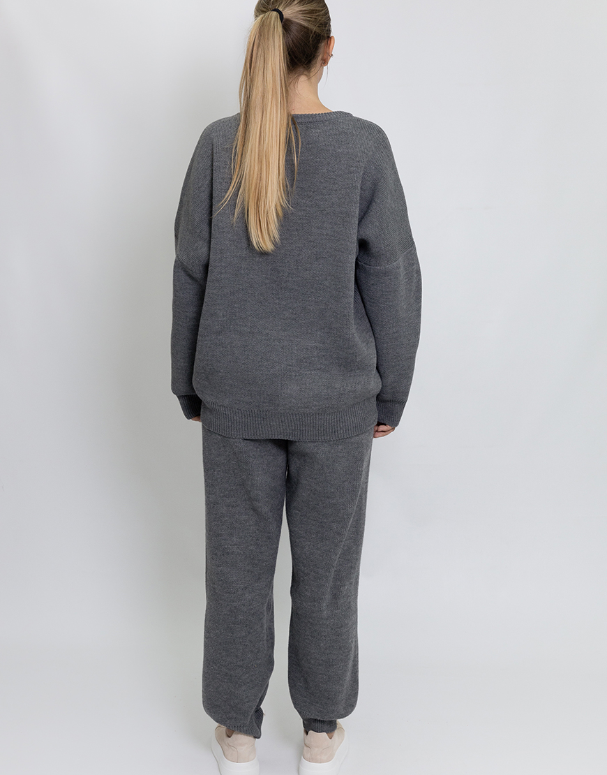 IMG_5461 В'язаний трикотажний костюм темно-сірий MMSW (MMSW_ВТК-W26-DGR) - фото 2