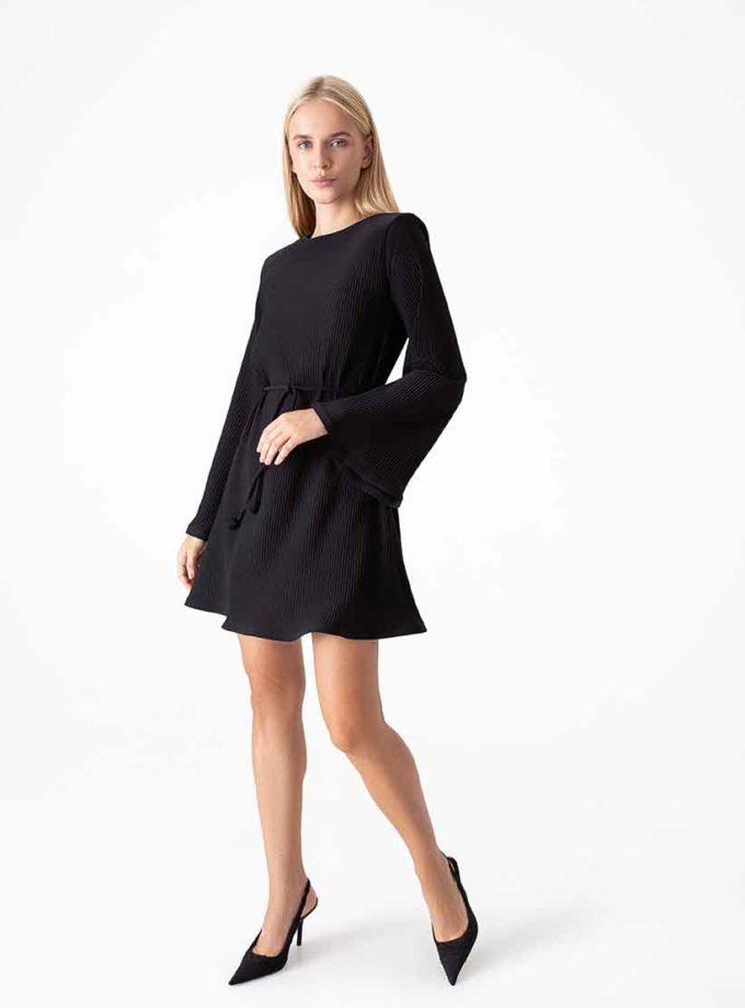 Сукня гофре міні чорна MAGNETIC (MGN_1742BK)