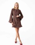 Сукня гофре міні шоколадна MAGNETIC (MGN_1742CH)
