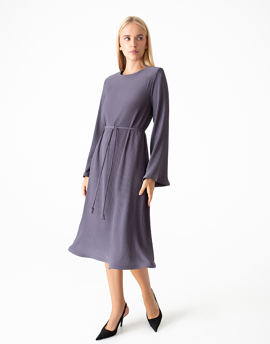 IMG_5599 Сукня гофре міді графітова MAGNETIC (MGN_1743GY) - фото 2