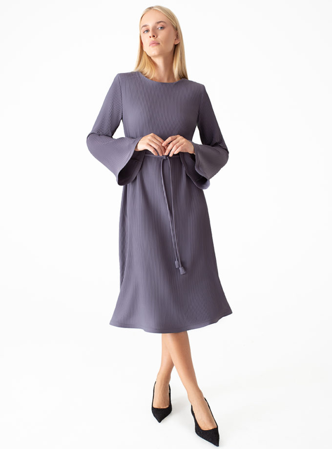 Сукня гофре міді графітова MAGNETIC (MGN_1743GY)