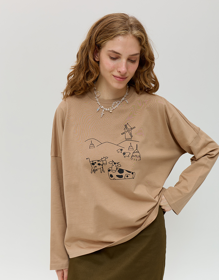 IMG_5751 Бавовняний лонгслів ANNA YAKOVENKO (AY_4020) - фото 3