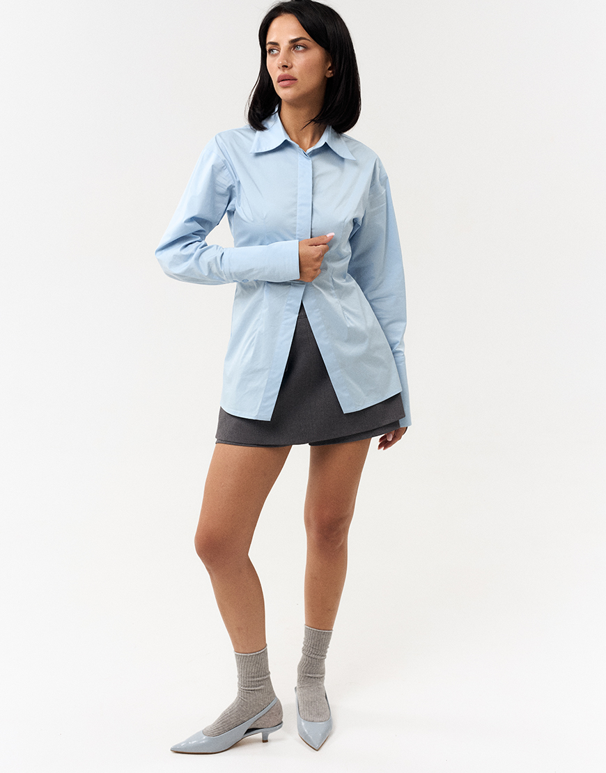 IMG_7949 6 Сорочка блакитна силуетна TWINSIS CLOTHES (TW_NQ_SS 004500) - фото 2