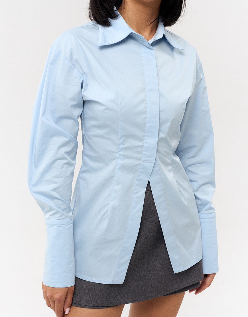 IMG_7953 5 Сорочка блакитна силуетна TWINSIS CLOTHES (TW_NQ_SS 004500) - фото 3