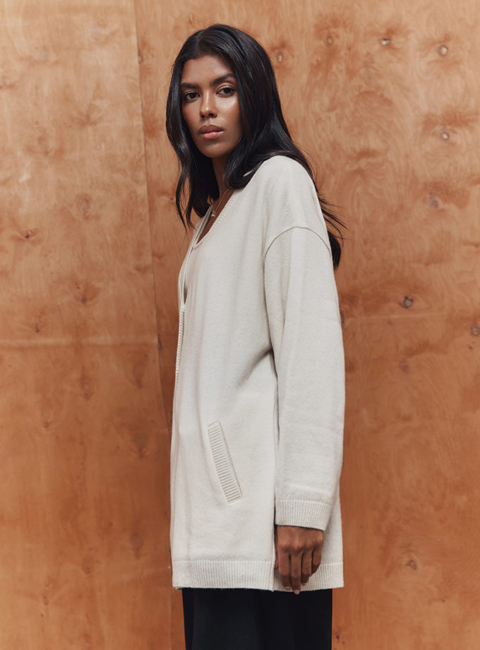 Кардиган з кашеміру CHALETY (CHLT_Vienna_Cardigan_ Milky)