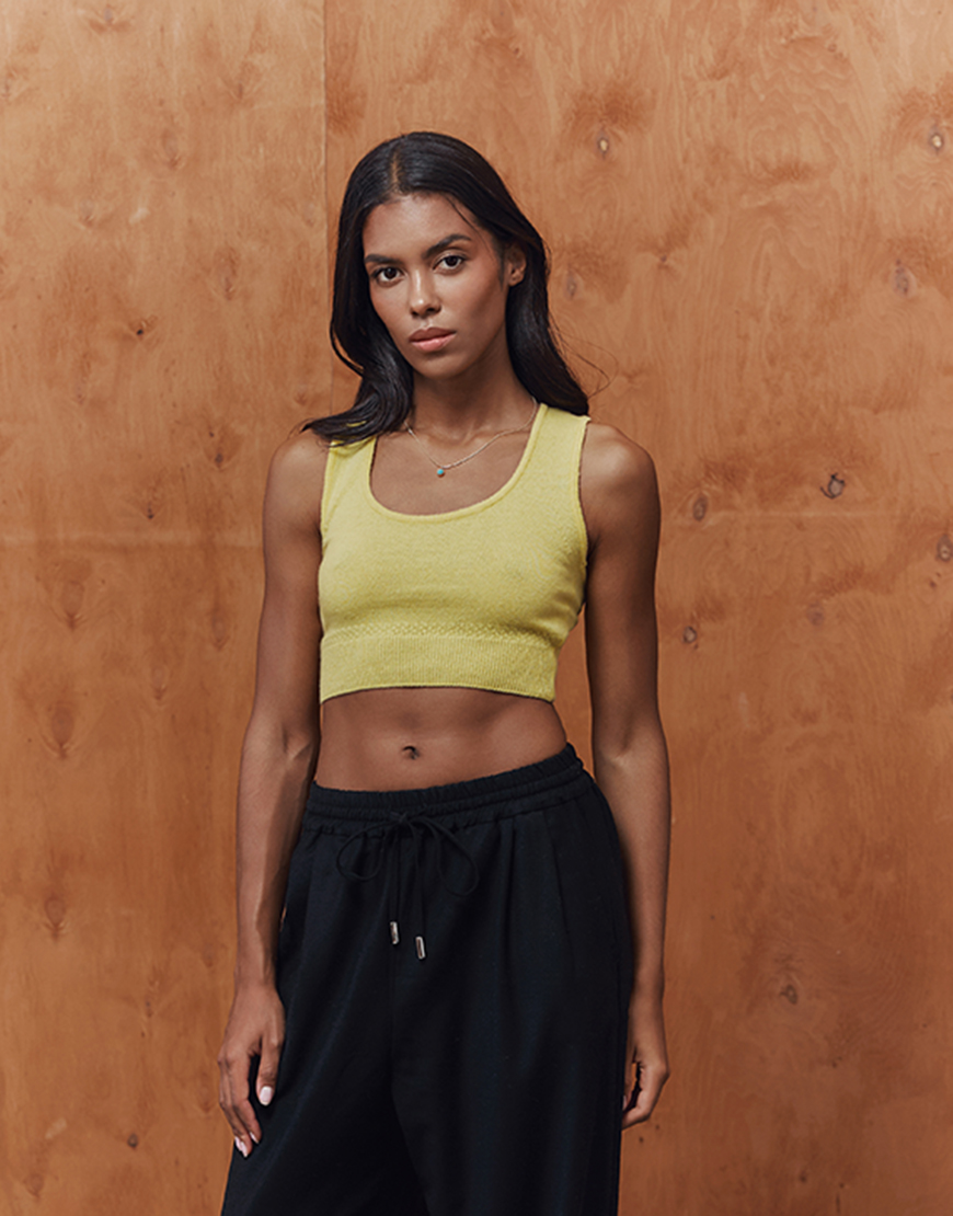 img3006 Топ укорочений з кашеміру жовтий CHALETY (CHLT_Baden_Top_ Yellow) - фото 4