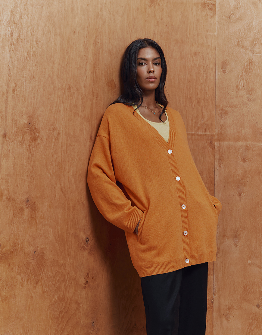 img3048 Кардиган з кашеміру CHALETY (CHLT_Vienna_Cardigan_ Orange) - фото 2