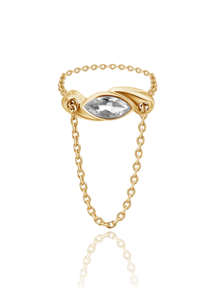 Каблучка 2-в-1 Oхо зі срібла в позолоті ORXATA.JEWELRY (ORX_ring_ojo_gp)