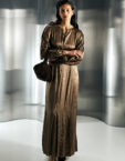 Сукня з жатого шовку коричнева OUN (oun_FW-05_br)