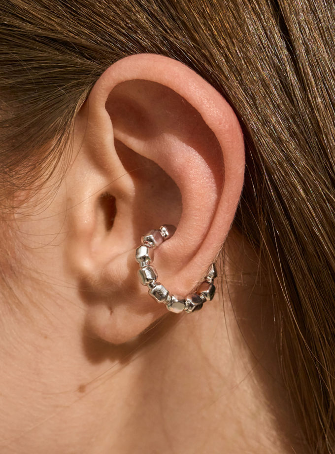 Кафф Урбе зі срібла у покритті білим родієм ORXATA.JEWELRY (ORX_cuff_urbe_wr)