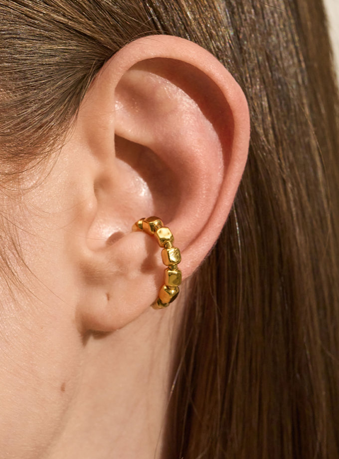 Кафф Урбе зі срібла в позолоті ORXATA.JEWELRY (ORX_cuff_urbe_gp)