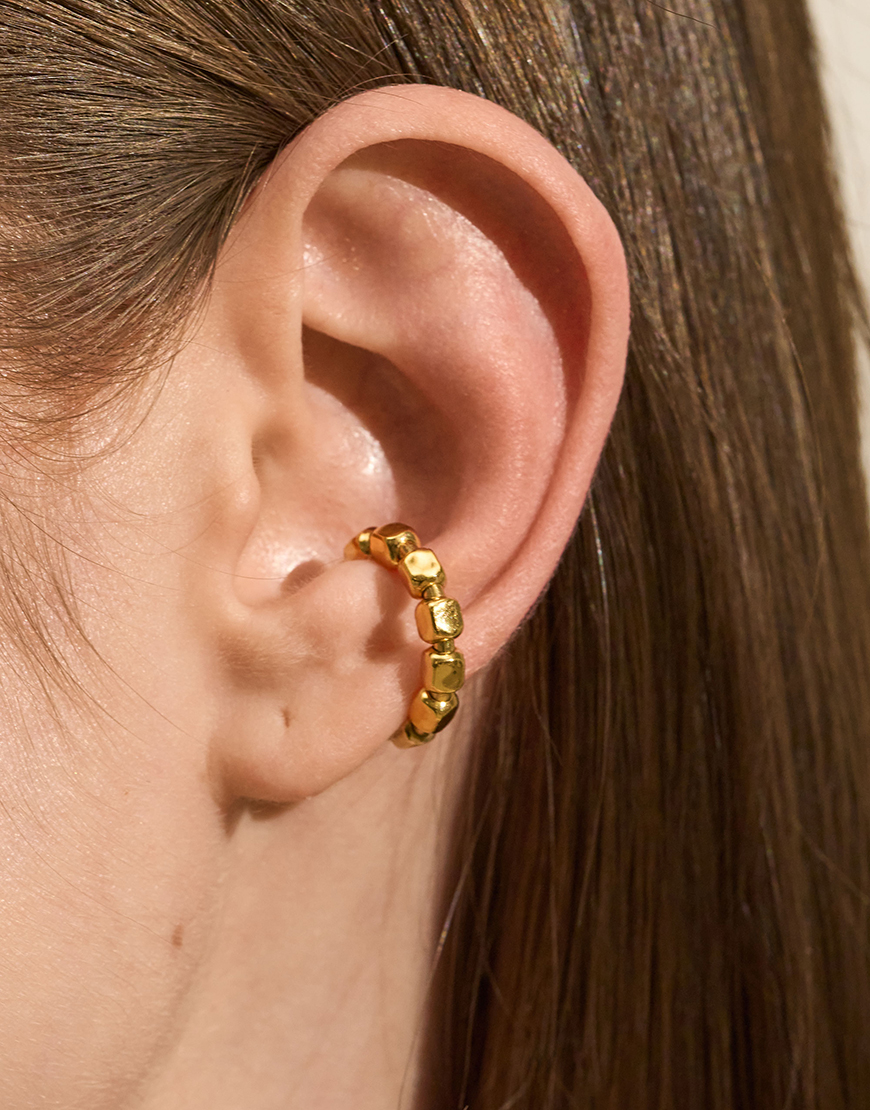 urbe-ear-cuff-4 Кафф Урбе зі срібла в позолоті ORXATA.JEWELRY (ORX_cuff_urbe_gp) - фото 2