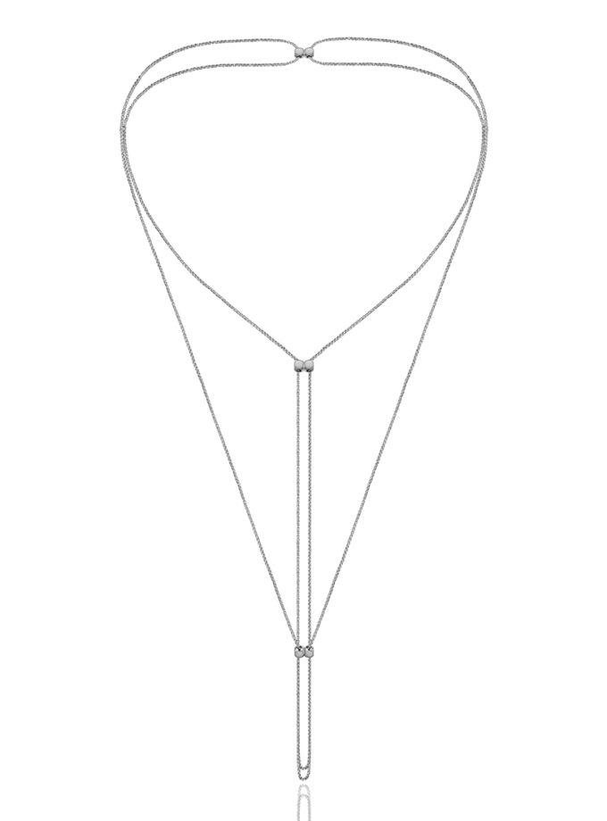 Кольє 11-в-1 Урбе зі срібла у покритті білим родієм ORXATA.JEWELRY (ORX_necklace_urbe_wr)