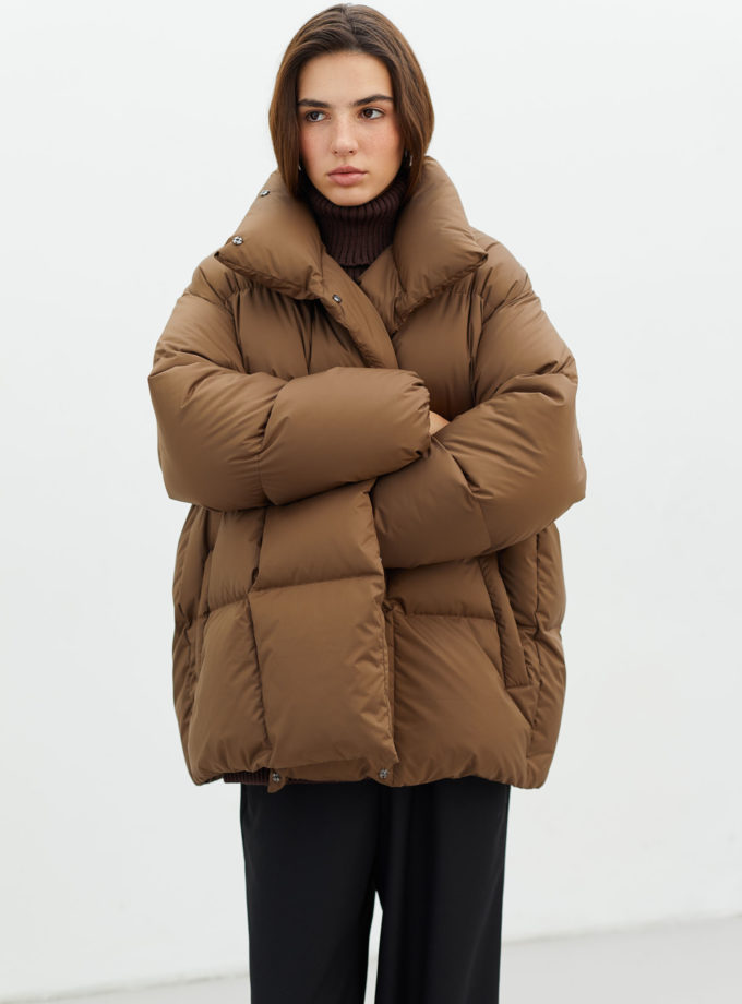 Куртка оверсайз коричнева THE LACE (TLA_00002659)