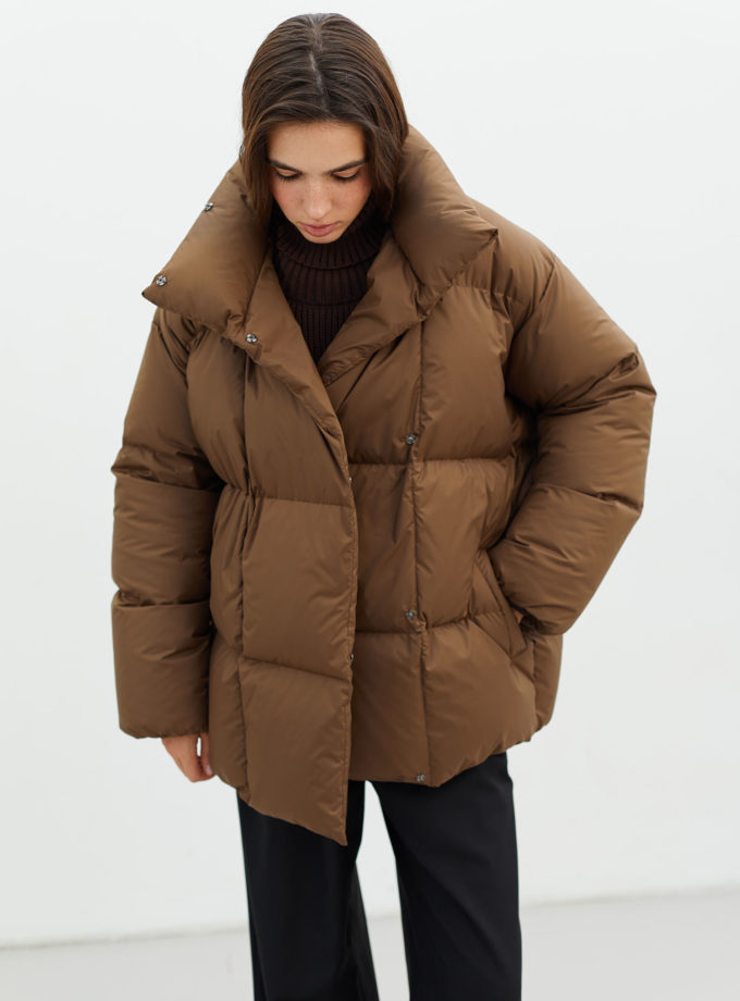 Куртка оверсайз коричнева THE LACE (TLA_00002659)