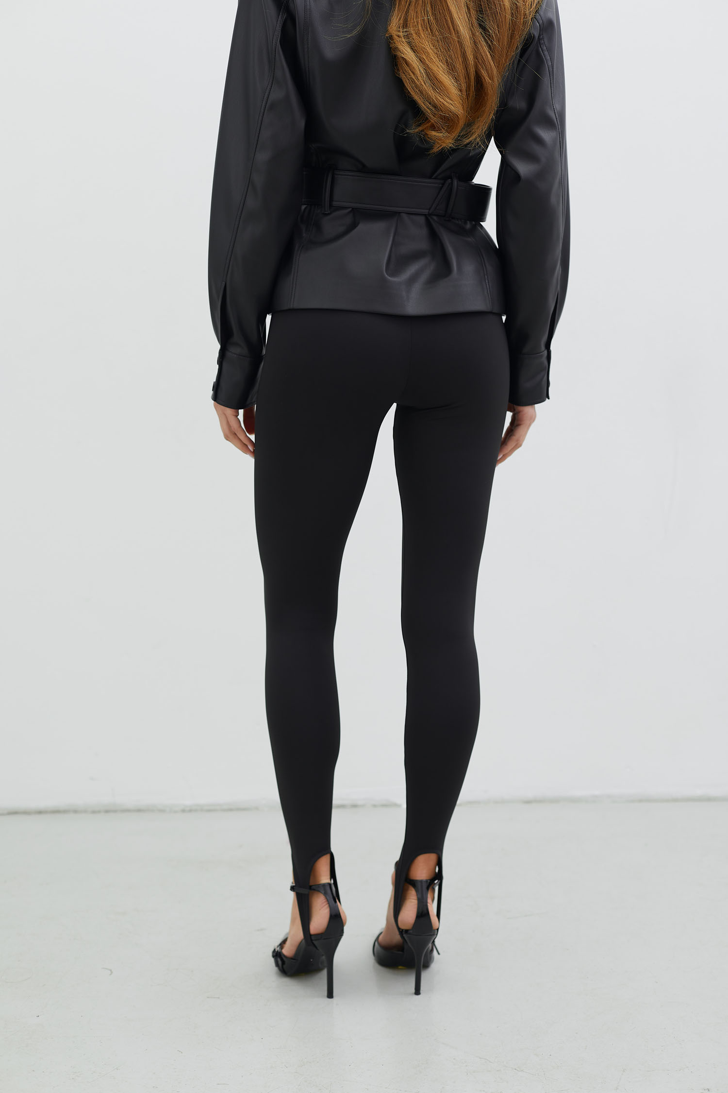 00002854-3 Легінси зі штрипками з біфлексу чорні THE LACE (TLA_00002854) - фото 3