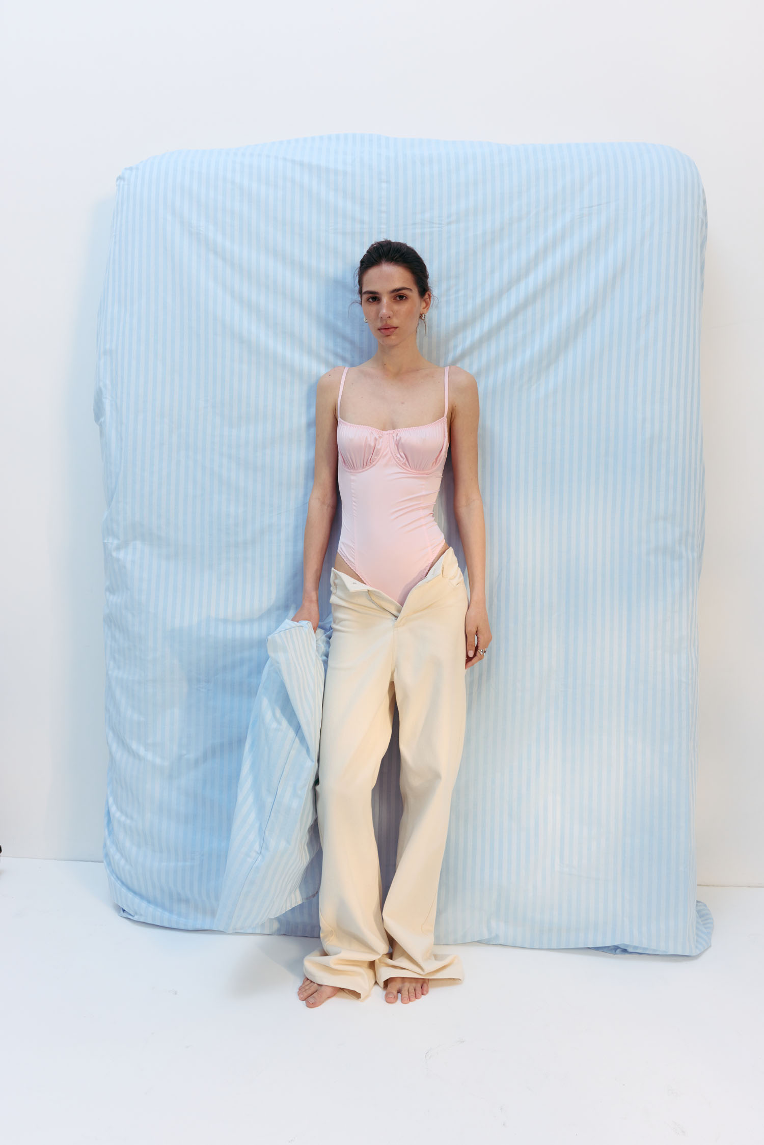 00003149-3 Боді з сатину рожеве THE LACE (TLA_00003149) - фото 3