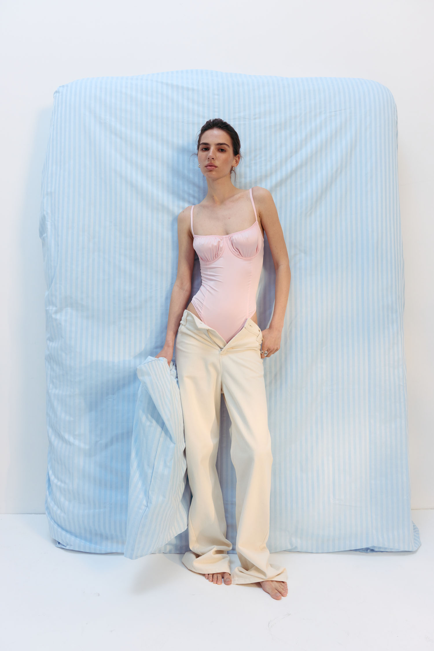 00003149-8 Боді з сатину рожеве THE LACE (TLA_00003149) - фото 8