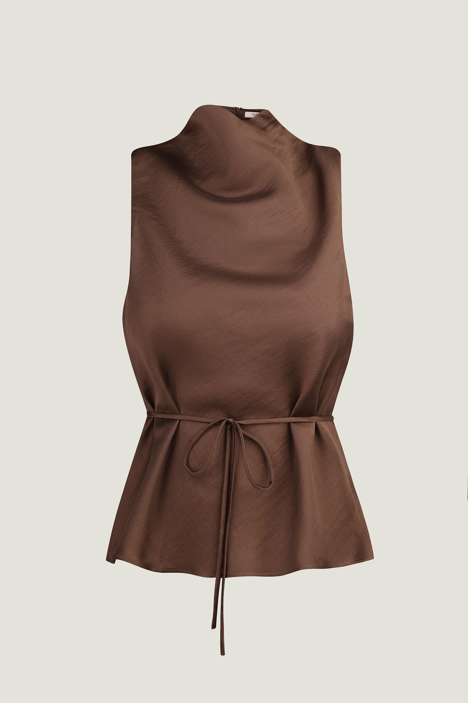 00003314-6 Топ із тенселу з тонким поясом шоколадний THE LACE (TLA_00003314) - фото 6