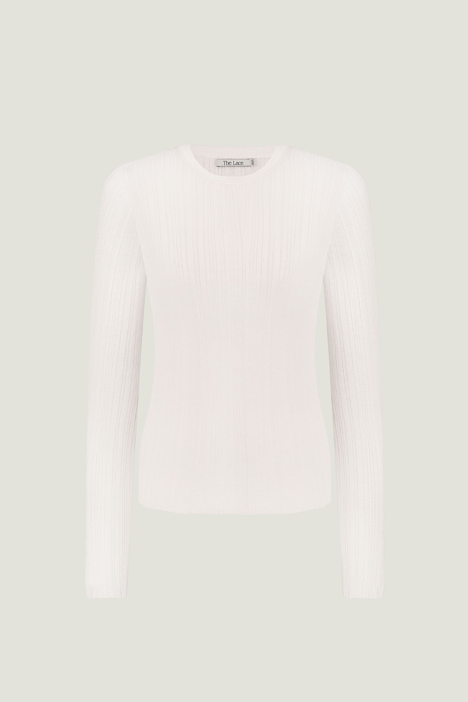 00003342-6 Джемпер напівпрозорий фактурний молочний THE LACE (TLA_00003342) - фото 6