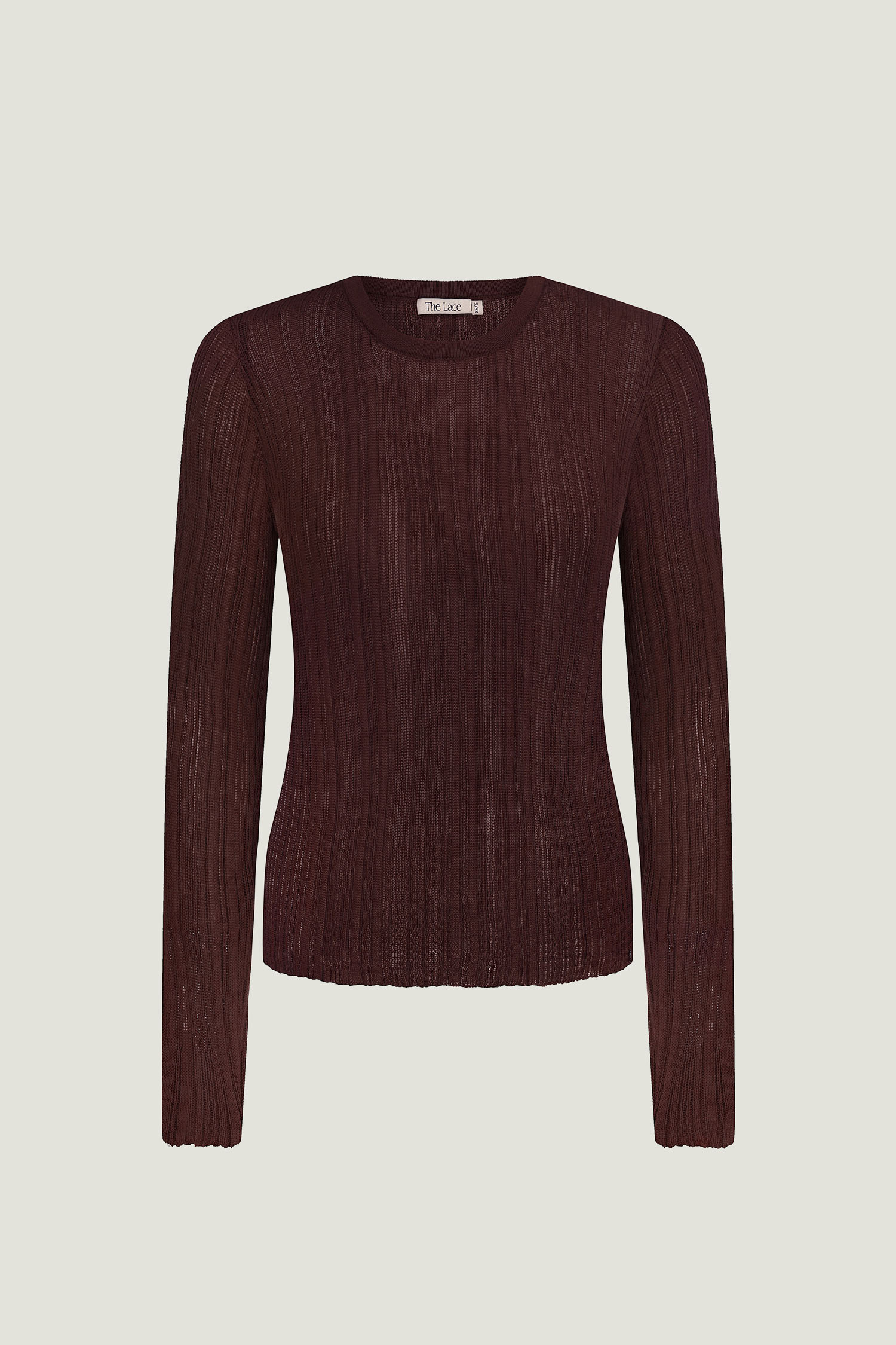 00003343-8 Джемпер напівпрозорий фактурний шоколадний THE LACE (TLA_00003343) - фото 8