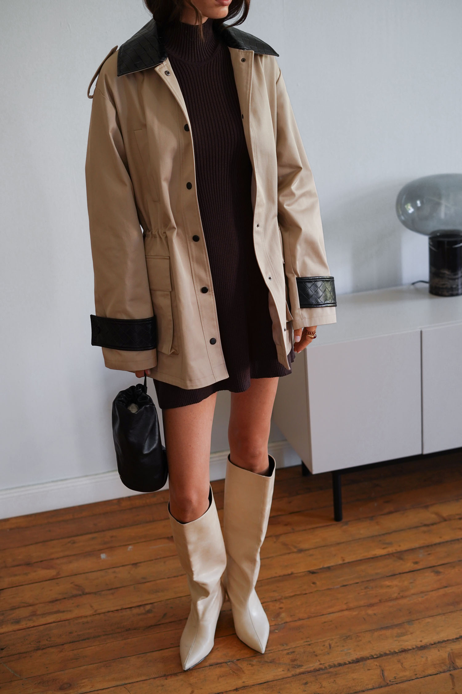 00003359-5 Трикотажна сукня міні шоколадна THE LACE (TLA_00003359) - фото 5