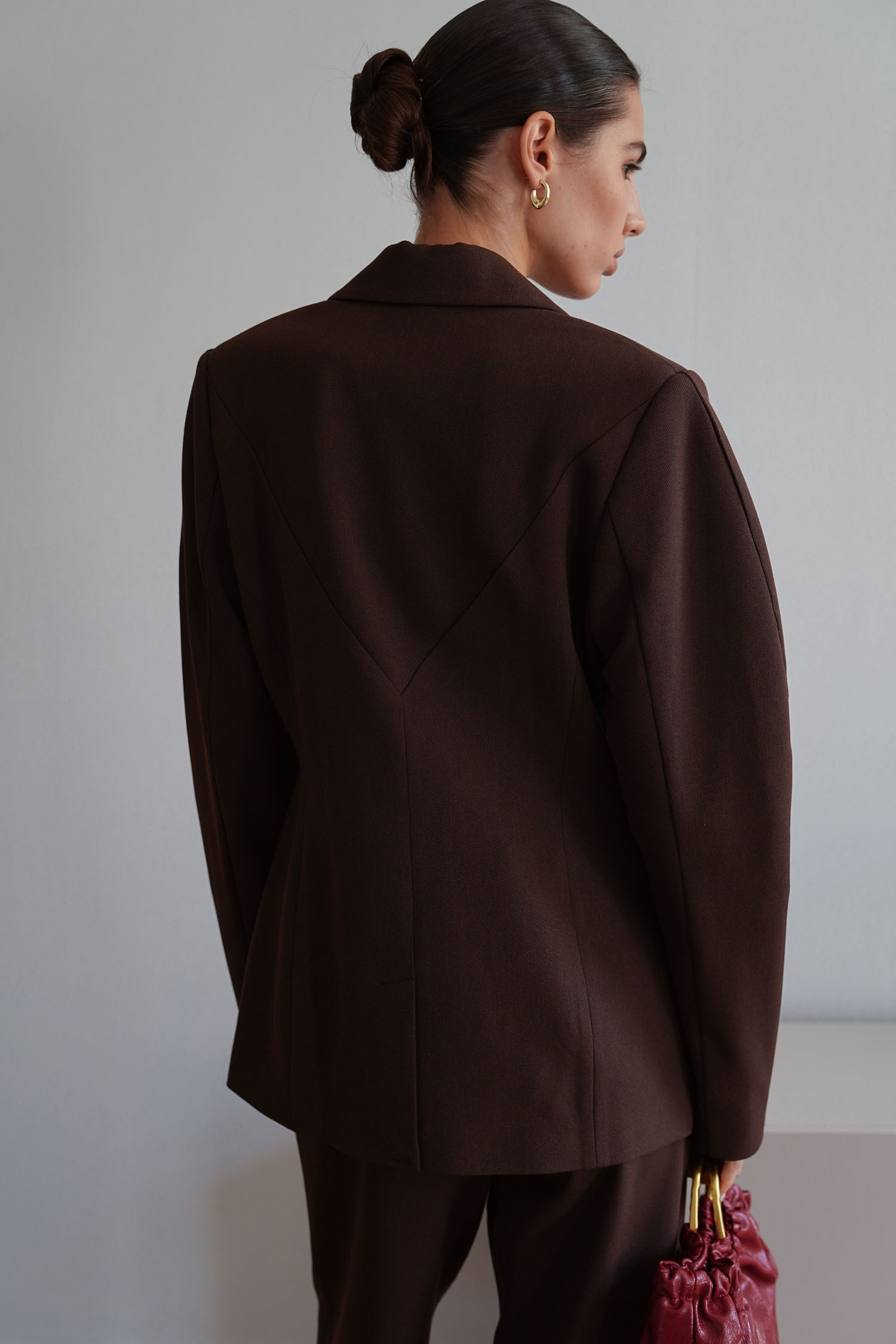 00003371-5 Жакет із об'ємними рукавами шоколадний THE LACE (TLA_00003371) - фото 5