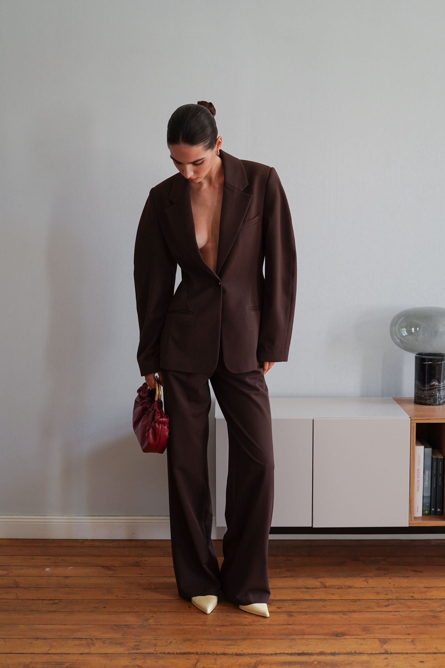 00003371-6 Жакет із об'ємними рукавами шоколадний THE LACE (TLA_00003371) - фото 6