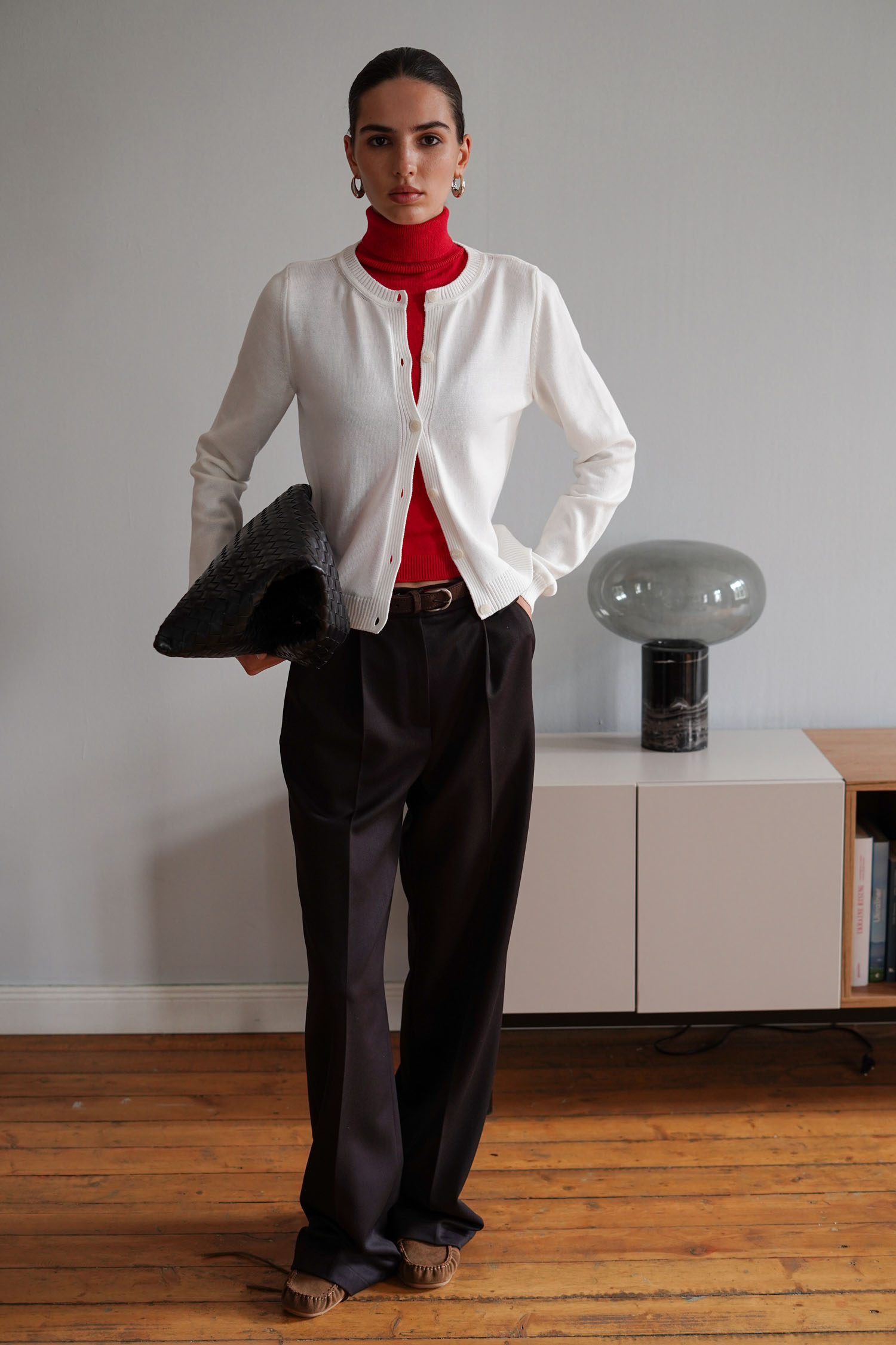 00003383-2 Трикотажний кардиган з круглим вирізом молочний THE LACE (TLA_00003383) - фото 2