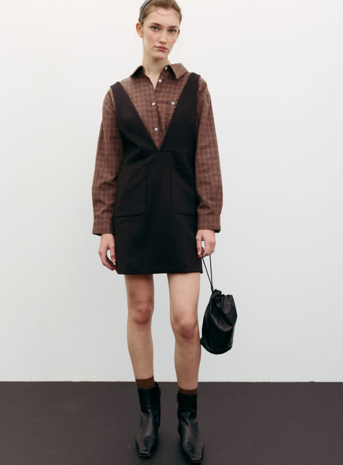 Сарафан міні шоколадний Modena THE LACE (TLA_00003391)