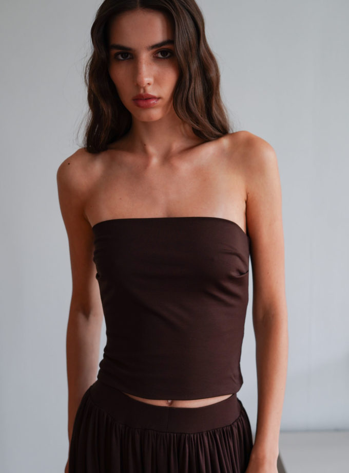 Топ-бандо подовжений шоколадний THE LACE (TLA_00003398)