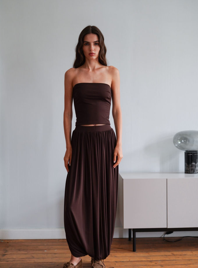 Топ-бандо подовжений шоколадний THE LACE (TLA_00003398)