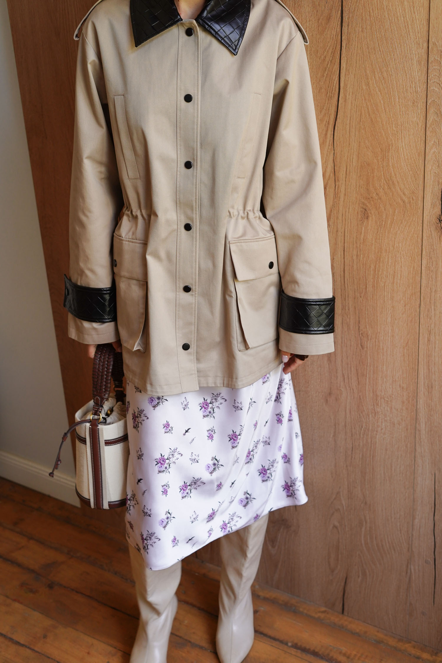 00003415-5 Куртка з декоративними вставками utility blazer бежева THE LACE (TLA_00003415) - фото 5