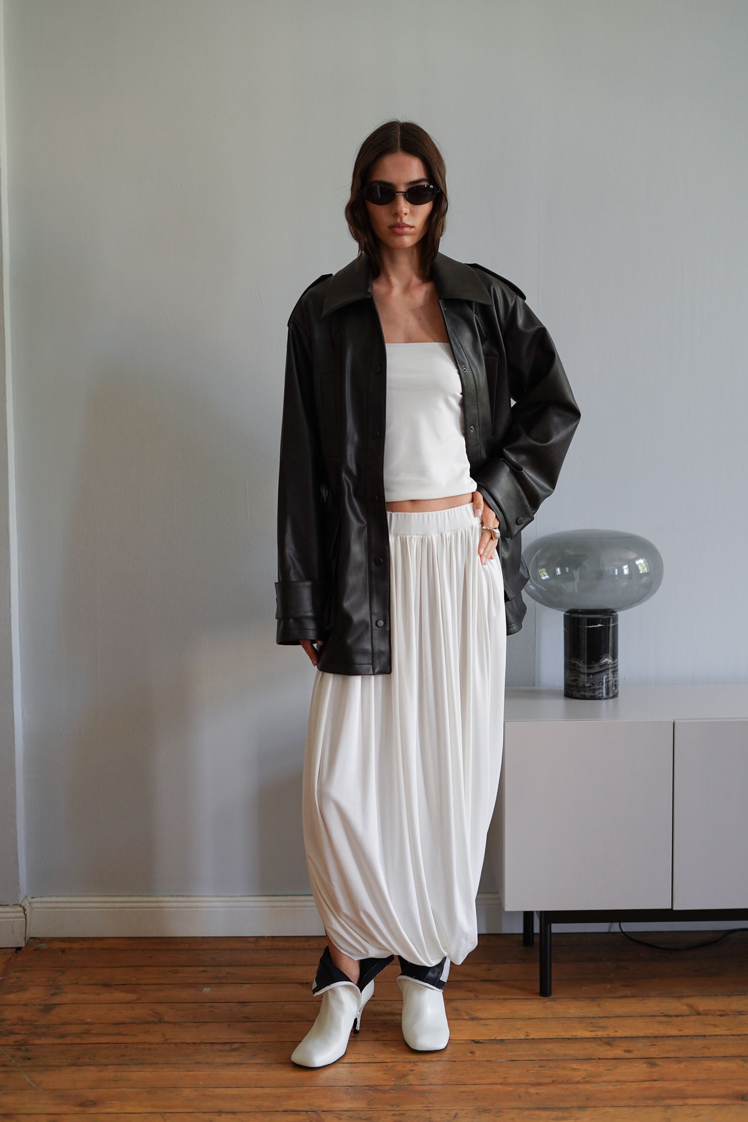 00003421-6 Куртка з еко-шкіри utility blazer чорна THE LACE (TLA_00003421) - фото 6