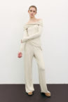 Брюки трикотажні вільного крою айворі THE LACE (TLA_00003505) - фото 6