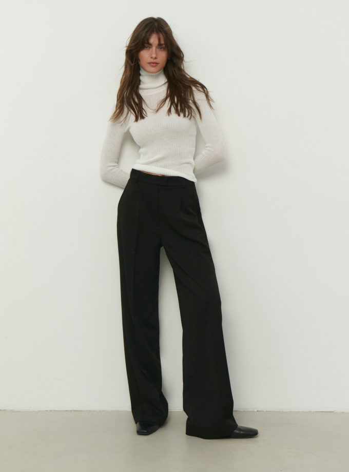 Брюки палаццо чорні Modena THE LACE (TLA_0067750)