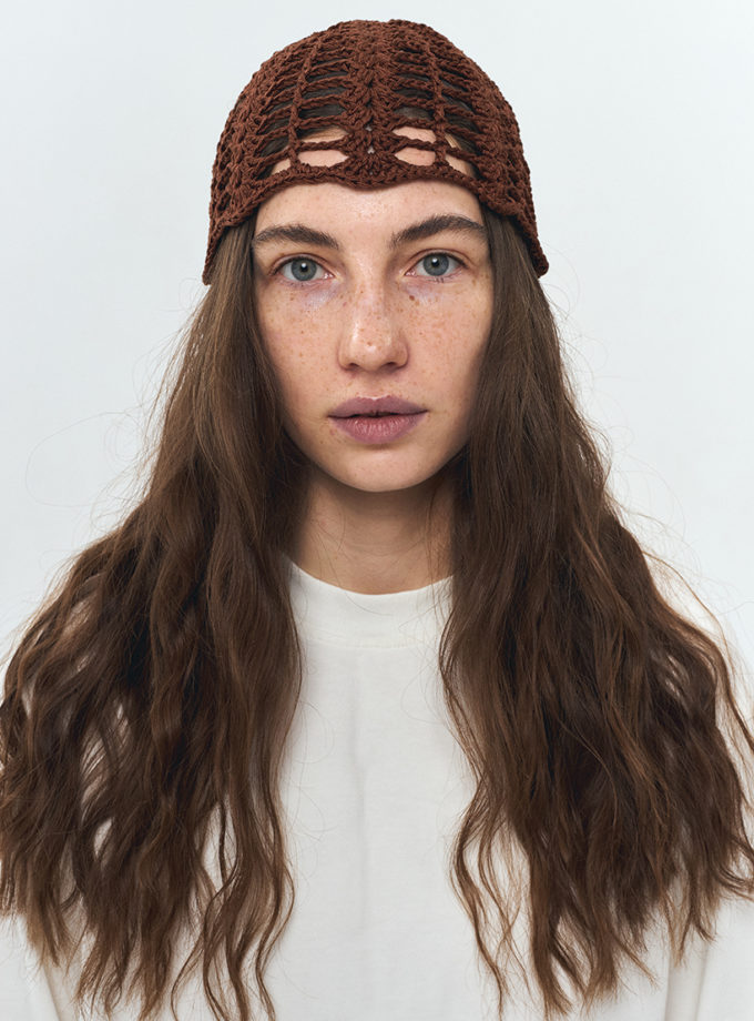 Шапка кроше коричнева IN.WOVEN (INWVN_SHA_CRS_11_br_s)