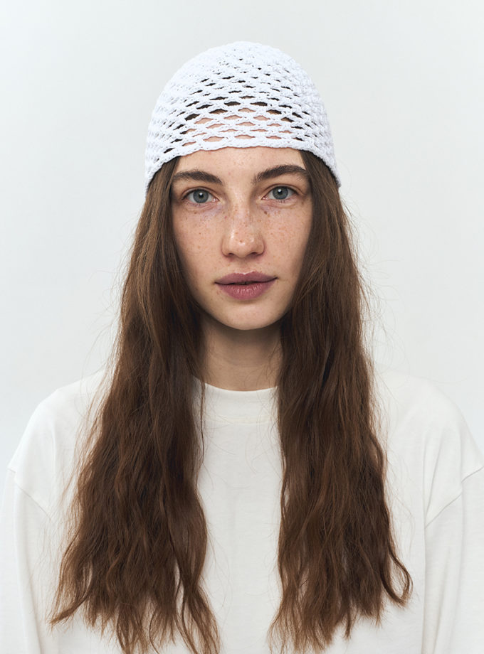 Шапка ажурна біла IN.WOVEN (INWVN_SHA_AJ_32_wh_s)