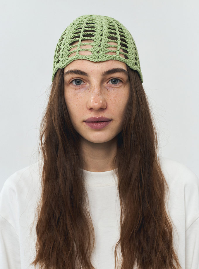 Шапка кроше фісташкова IN.WOVEN (INWVN_SHA_CRS_13_gr_s)